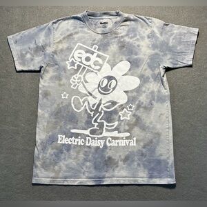 EDC Electric Daisy Carnival Blue Tie Dye Shirt L Insomniac Festival Tee